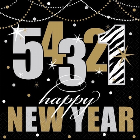 Amscan Amscan New Years Wild Countdown Lunch Napkins 226182